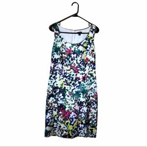 Ann Taylor Floral Sheath Dress Sleeveless